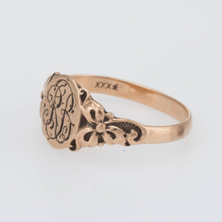 Antique Victorian JR Wood and Sons Ring Vintage 10 Karat Rose