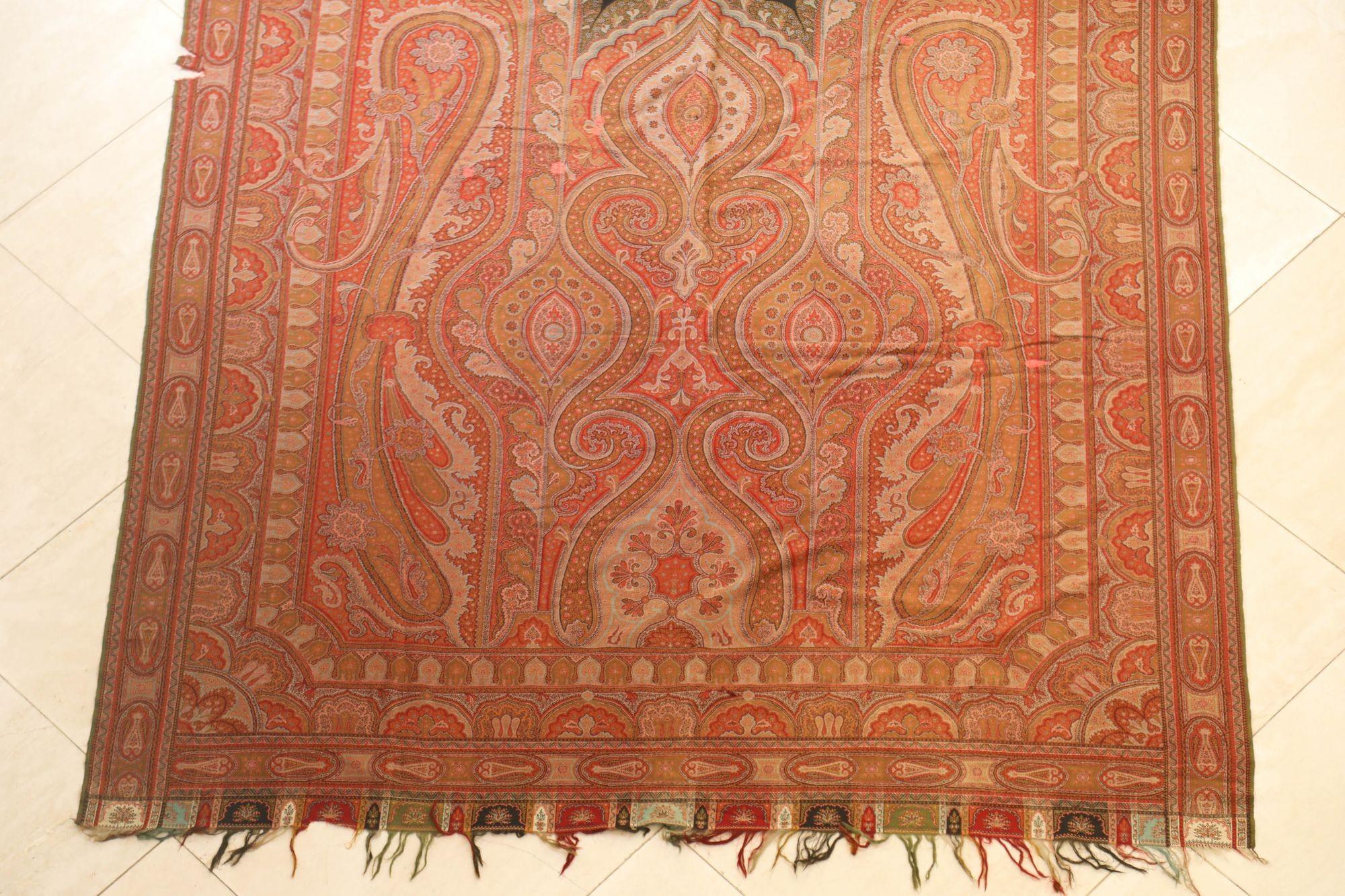 Indien Châle victorien Cachemire Paisley cachemire ancien 19ème siècle en vente