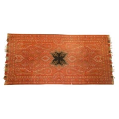 Antique Victorian Kashmir Paisley Throw Textile Shawl 19th C.