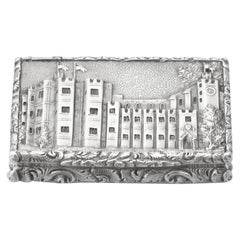 Antique Victorian Kenilworth Castle Sterling Silver Vinaigrette