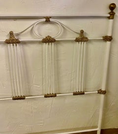 Antique Victorian King Iron Headboard