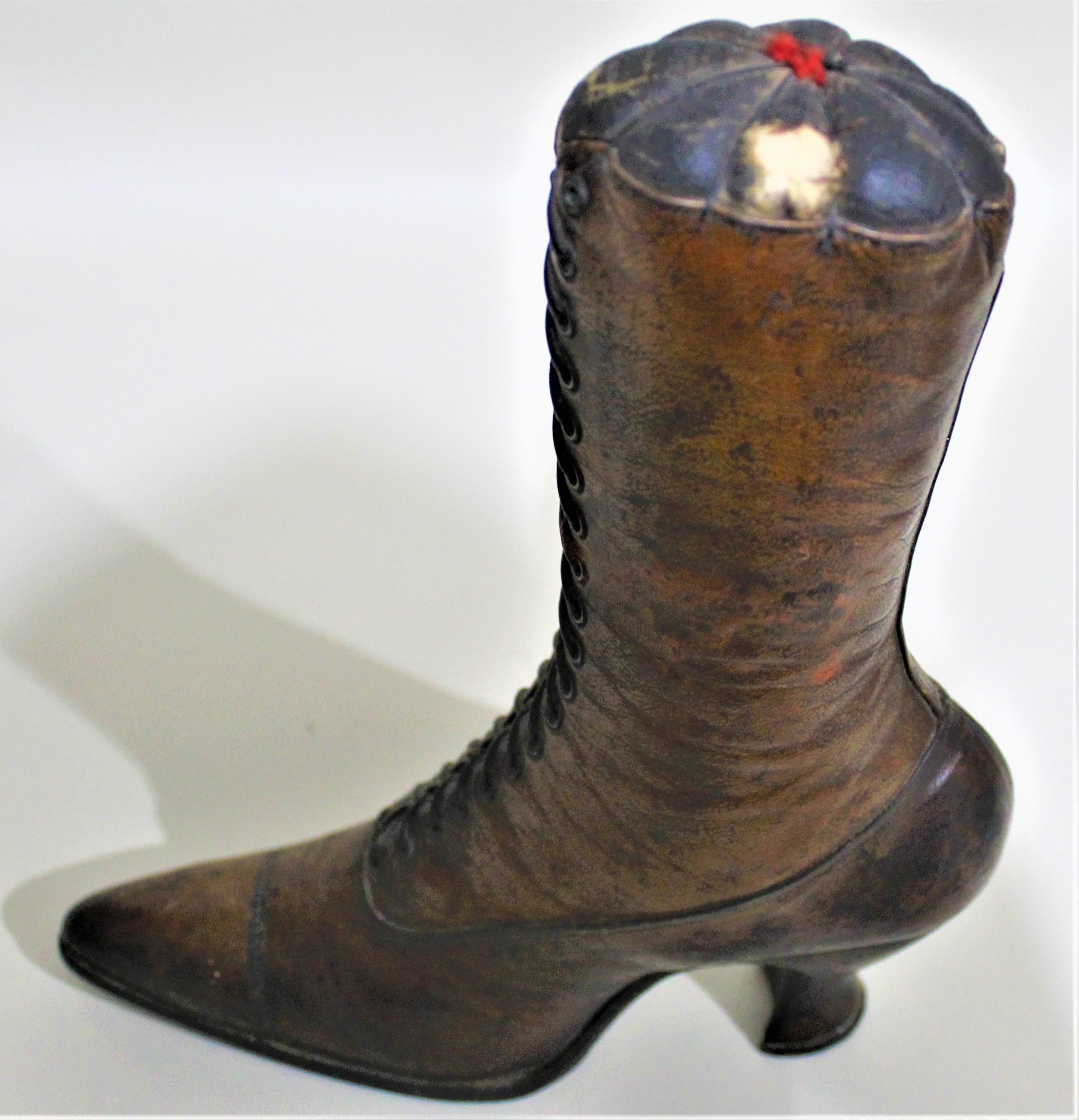 19th Century Antique Victorian Ladies Leather Piedmont Shoes Boots Mercantile Store Display  For Sale