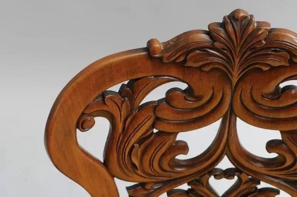 Antike viktorianische laminiert Nussbaum Scroll Slipper Stuhl Attr. John Belter (Unbekannt) im Angebot