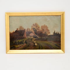 Antique Victorian Landscape Oil Painting