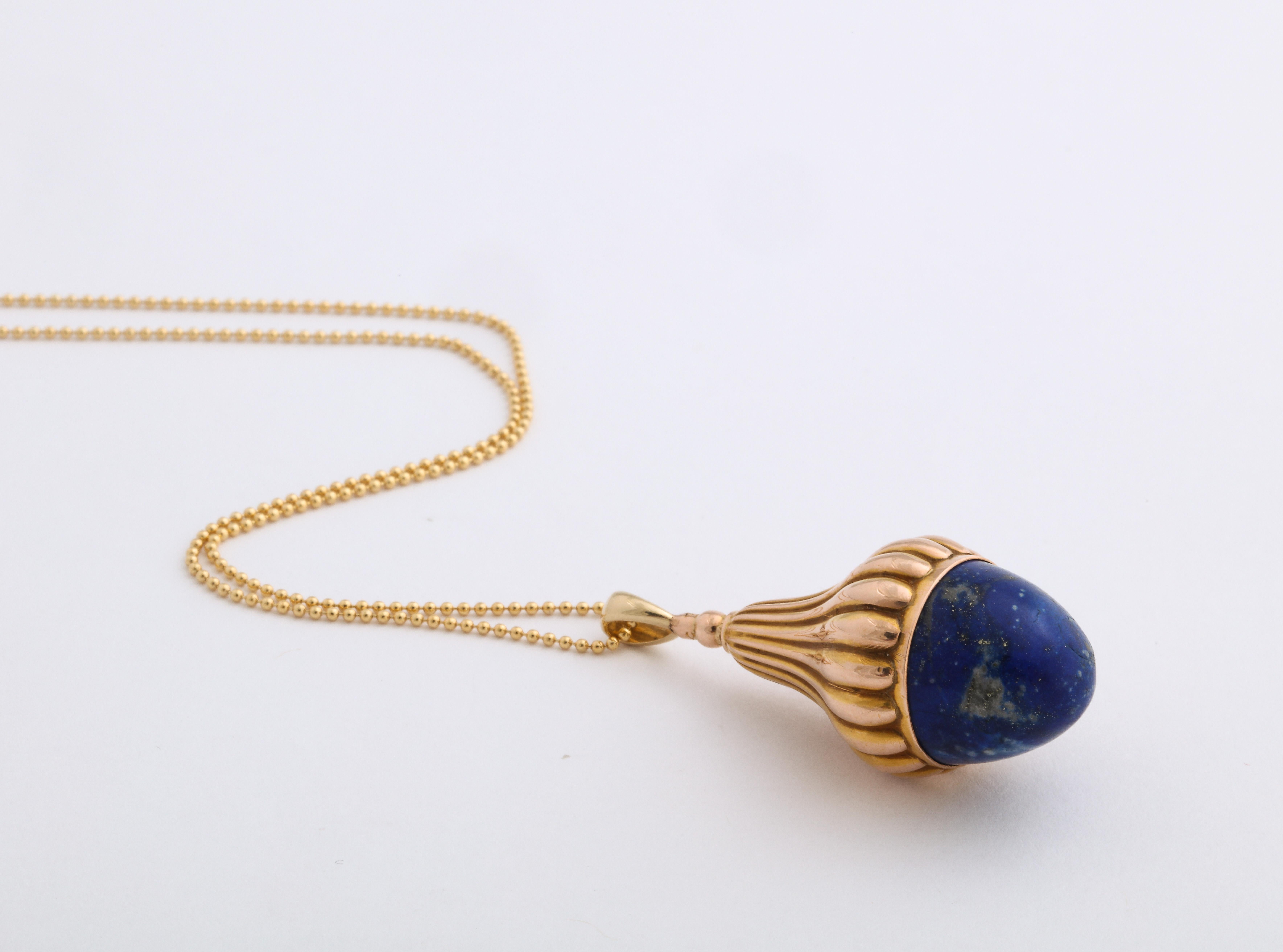 Antique Victorian Lapis Lazuli Gold Fob In Excellent Condition In Stamford, CT