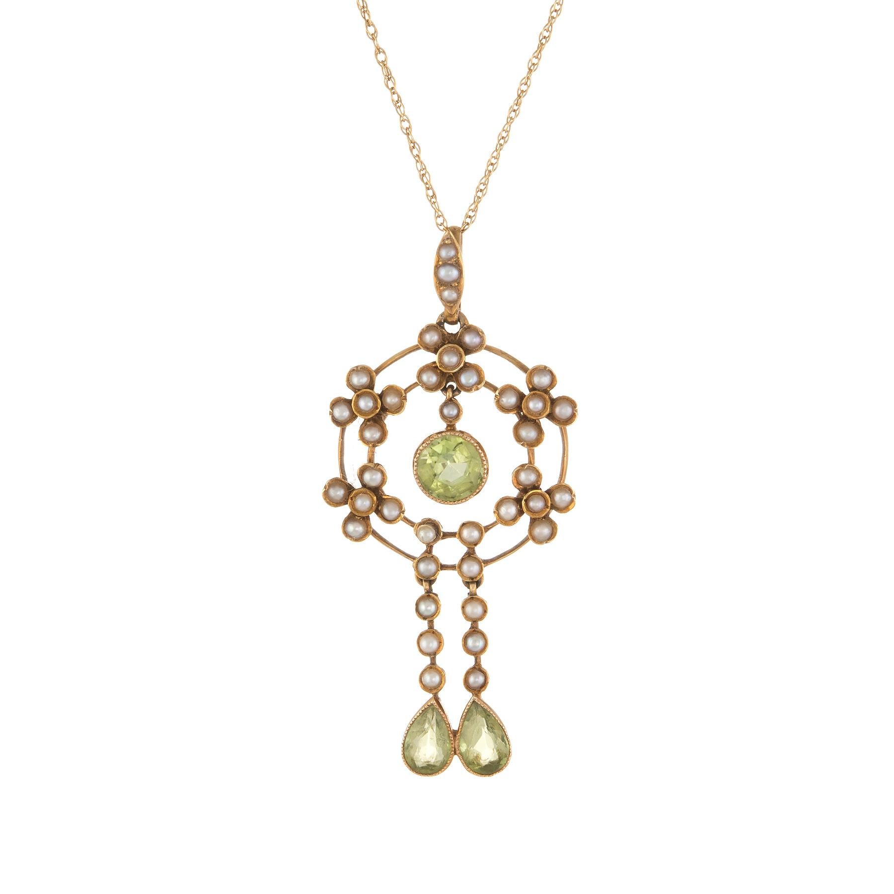 antique peridot lavaliere...