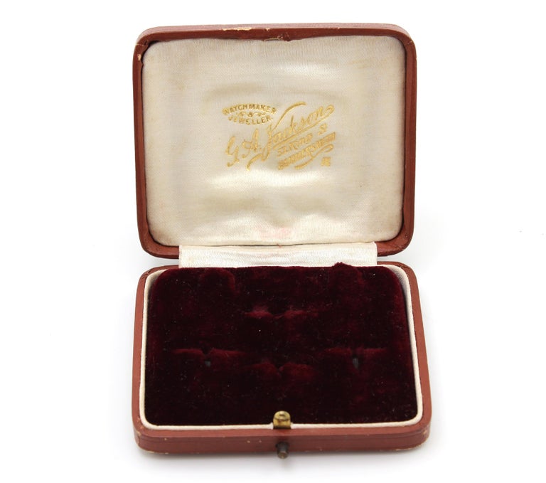 Late 19th Century Antique Victorian Leather and Velvet Tie Clip Jewelry Box, Circa 1890's For Sale