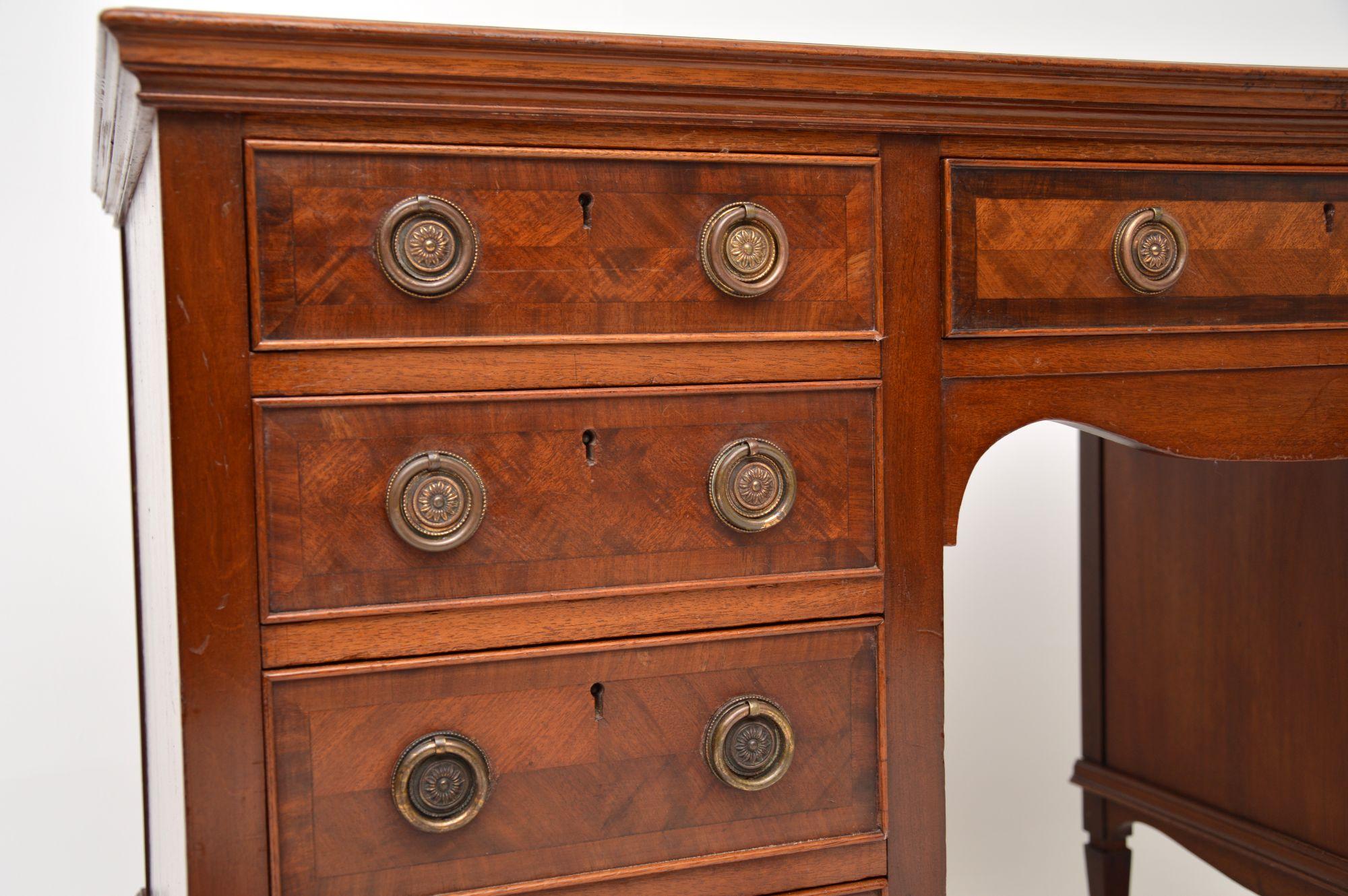 Antique Victorian Leather Top Desk For Sale 6