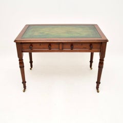Antique Victorian Leather Top Desk / Writing Table