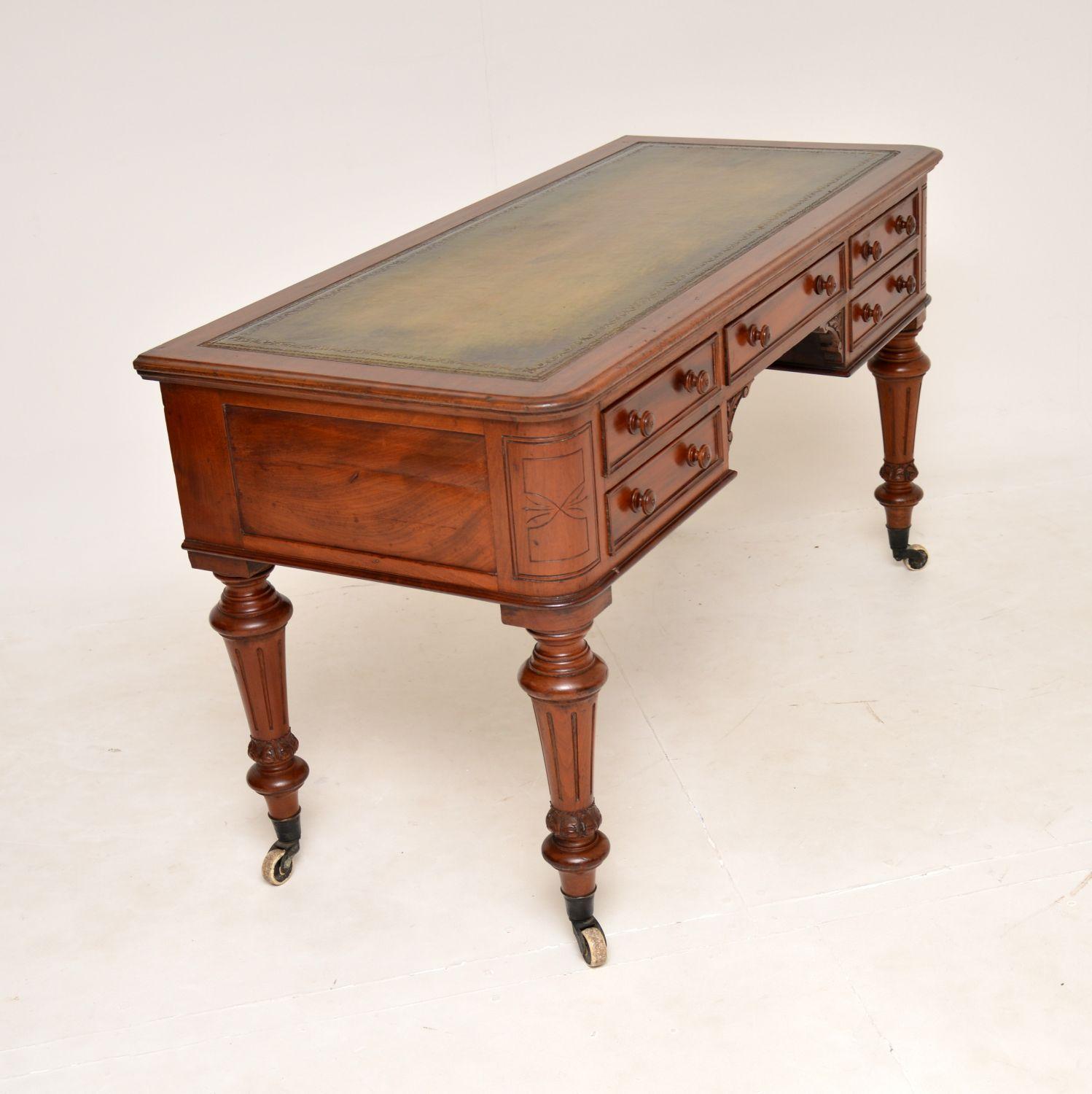 Antique Victorian Leather Top Desk / Writing Table at 1stDibs