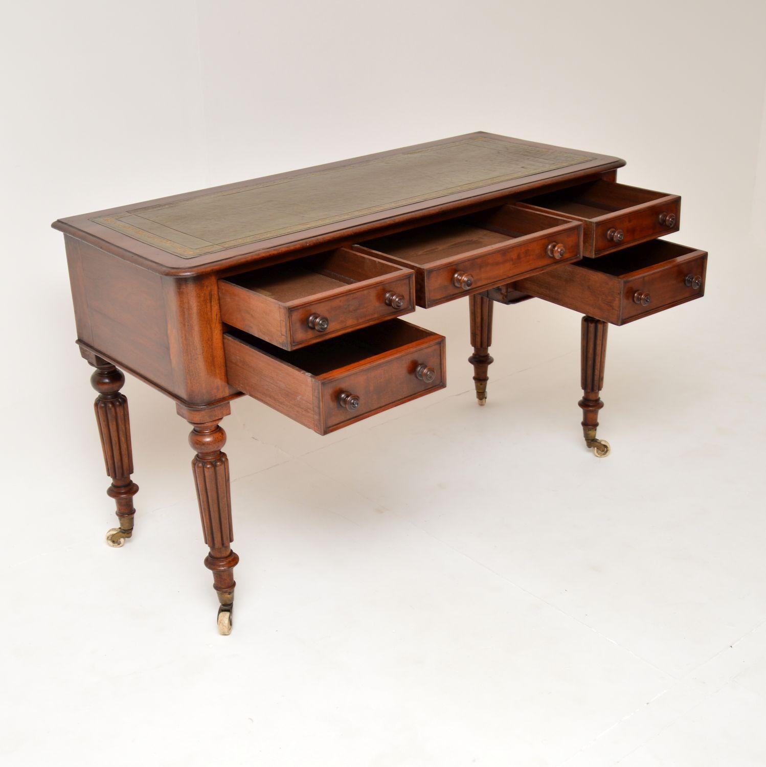 Antique Victorian Leather Top Desk / Writing Table at 1stDibs