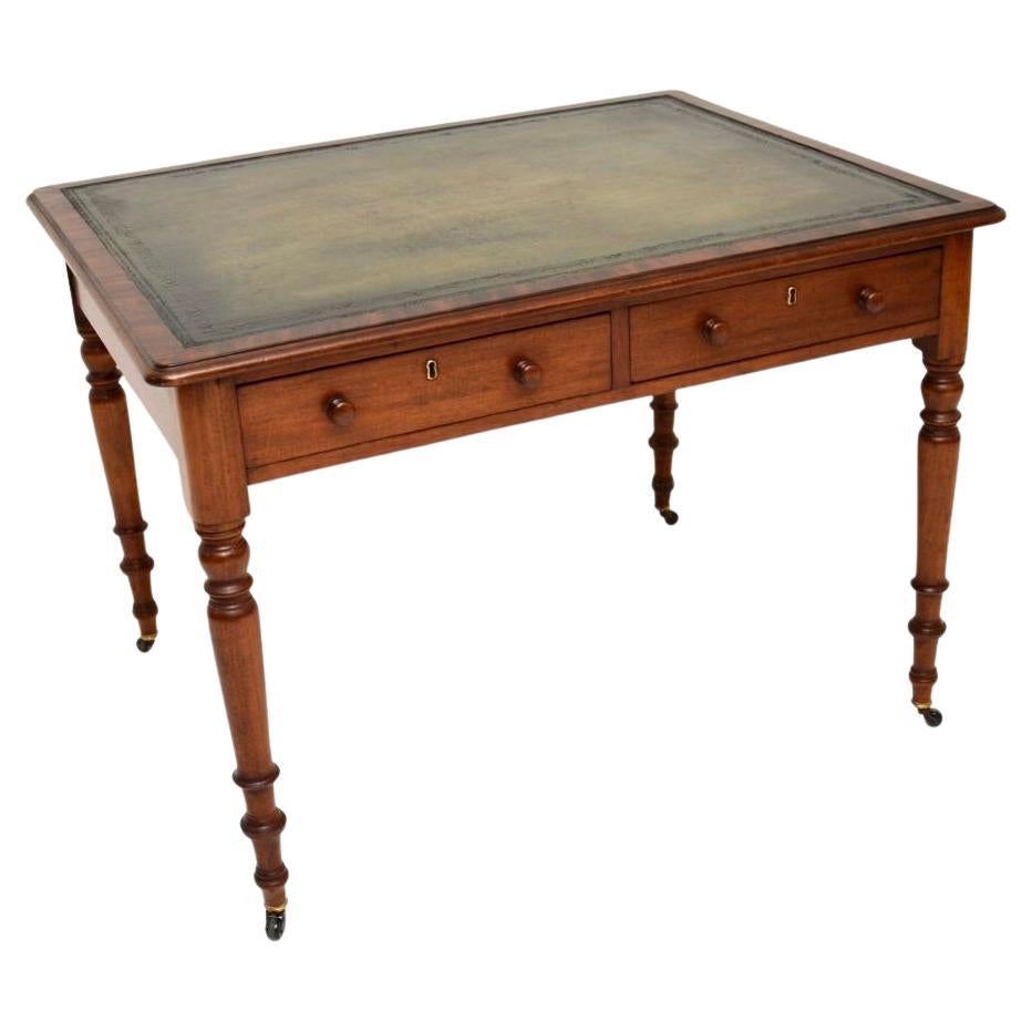 Antique Victorian Leather Top Desk / Writing Table
