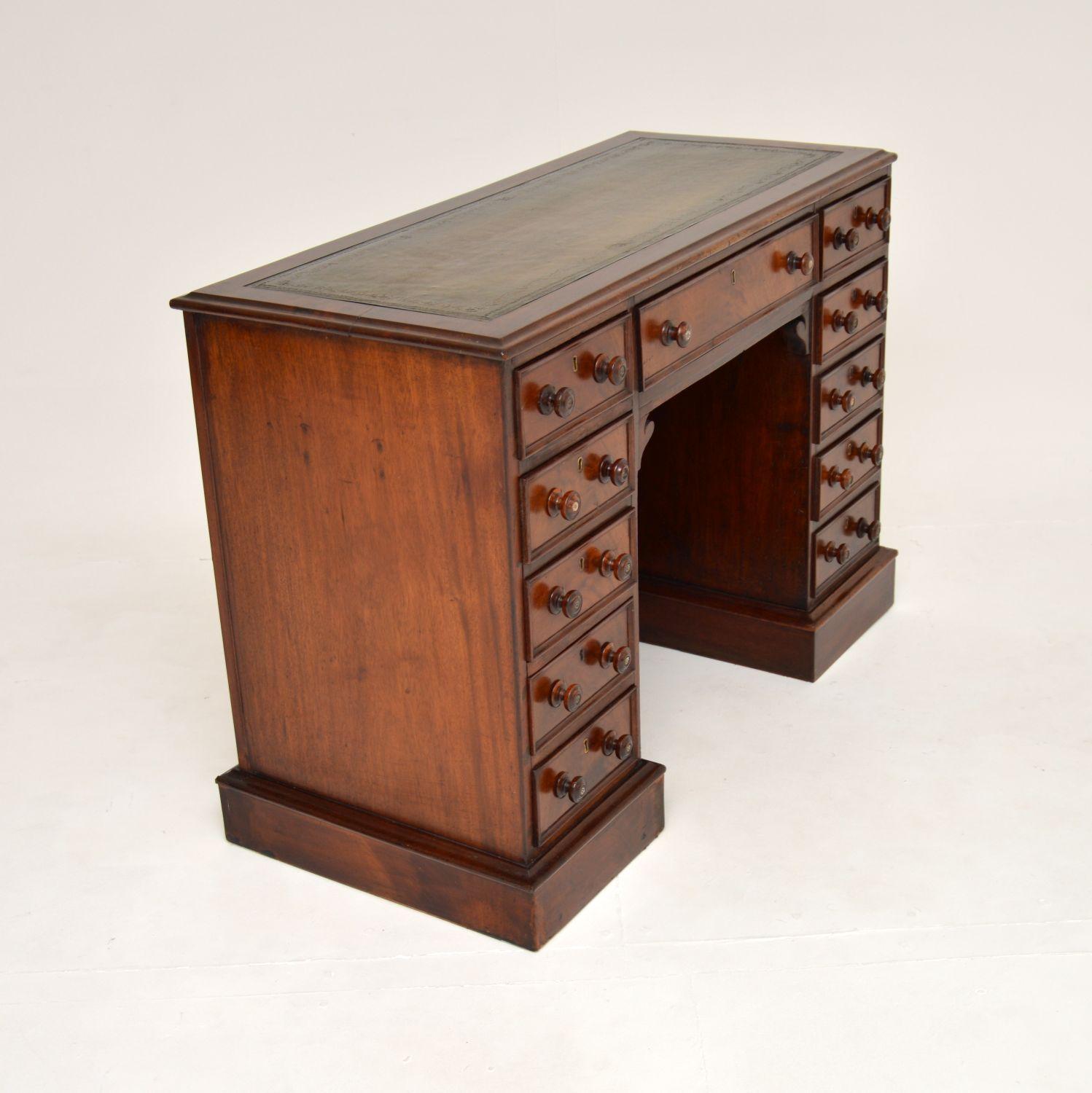 desk with leather top
