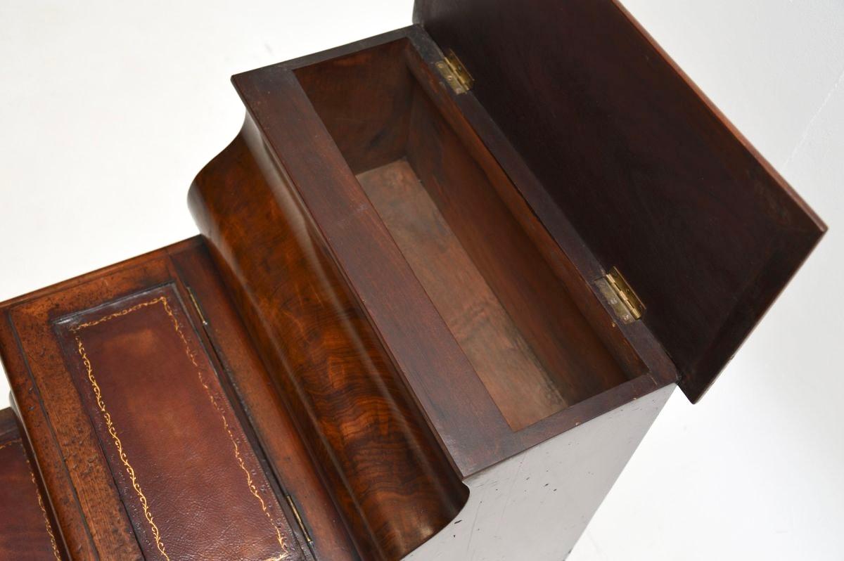 Cuir Steps de bibliothèque victoriens anciens en cuir en vente