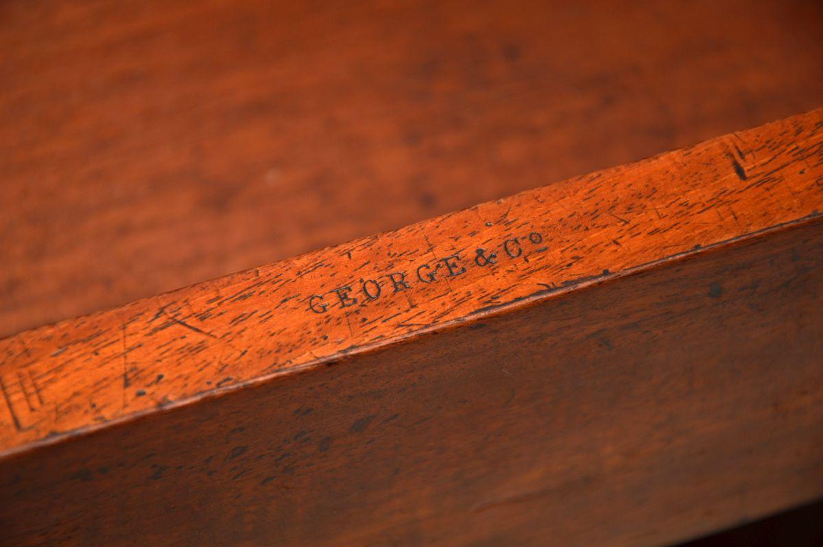 Antique Victorian Leather Top Pedestal Desk For Sale 5