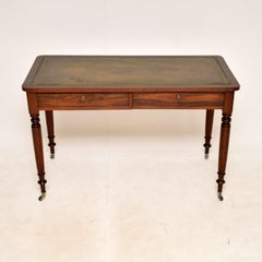 Antique Victorian Leather Top Writing Table / Desk
