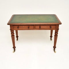 Antique Victorian Leather Top Writing Table / Desk