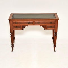 Antique Victorian Leather Top Writing Table / Desk