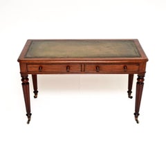 Antique Victorian Leather Top Writing Table / Desk