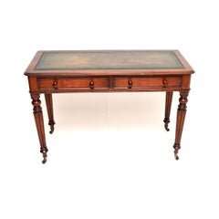 Antique Victorian Leather Top Writing Table / Desk