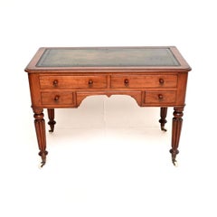 Antique Victorian Leather Top Writing Table / Desk