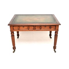 Antique Victorian Leather Top Writing Table / Desk