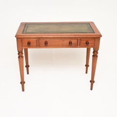 Antique Victorian Leather Top Writing Table / Desk