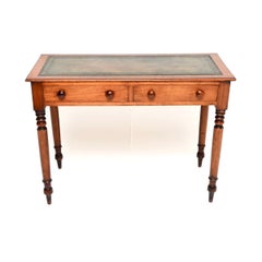 Antique Victorian Leather Top Writing Table / Desk