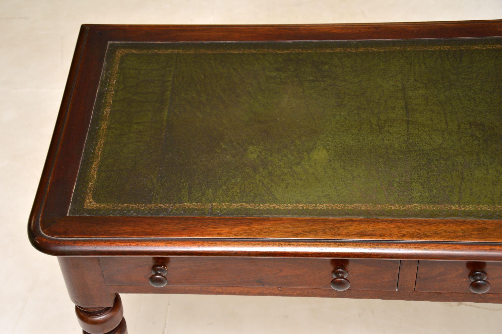 Antique Victorian Leather Top Writing Table / Desk 1