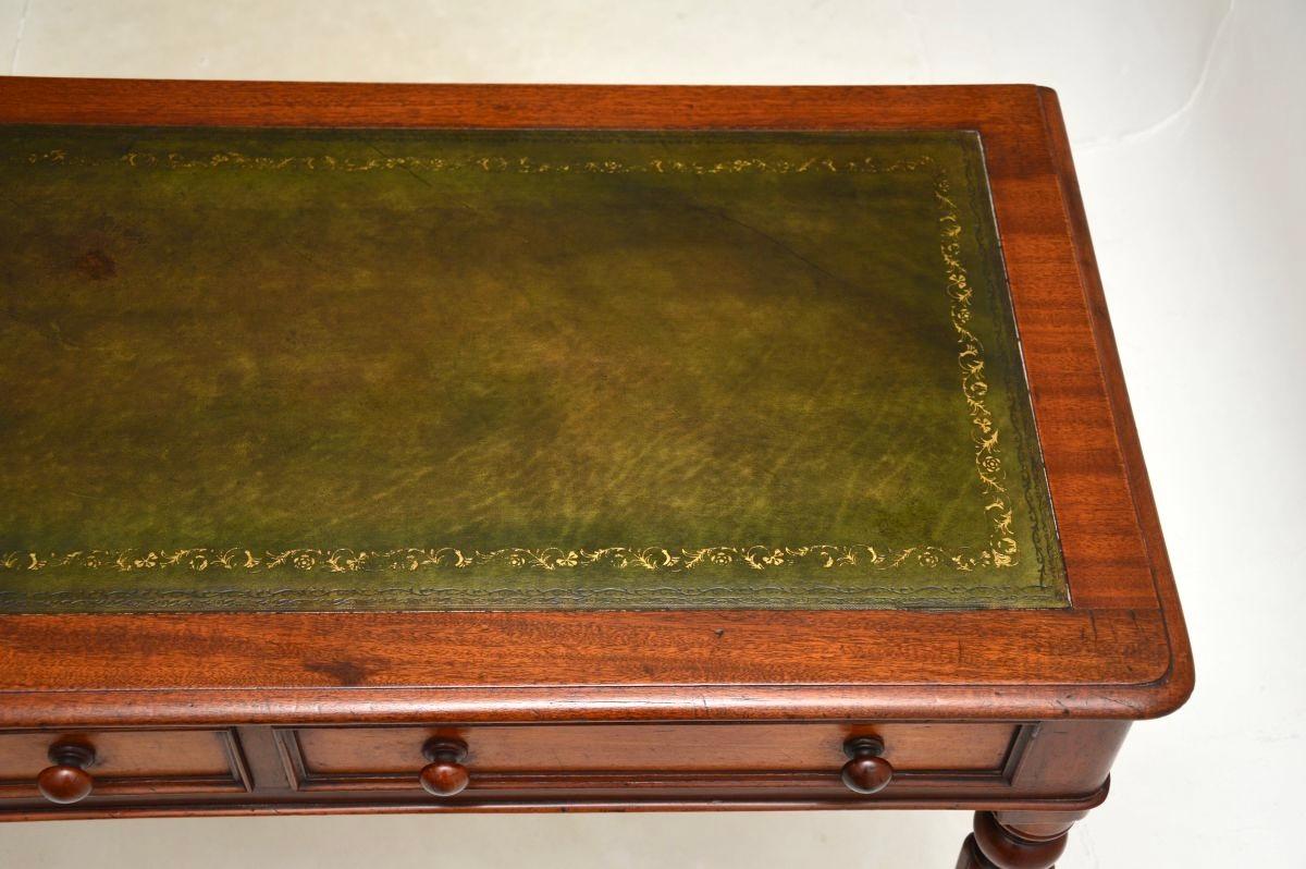 Antique Victorian Leather Top Writing Table / Desk 1