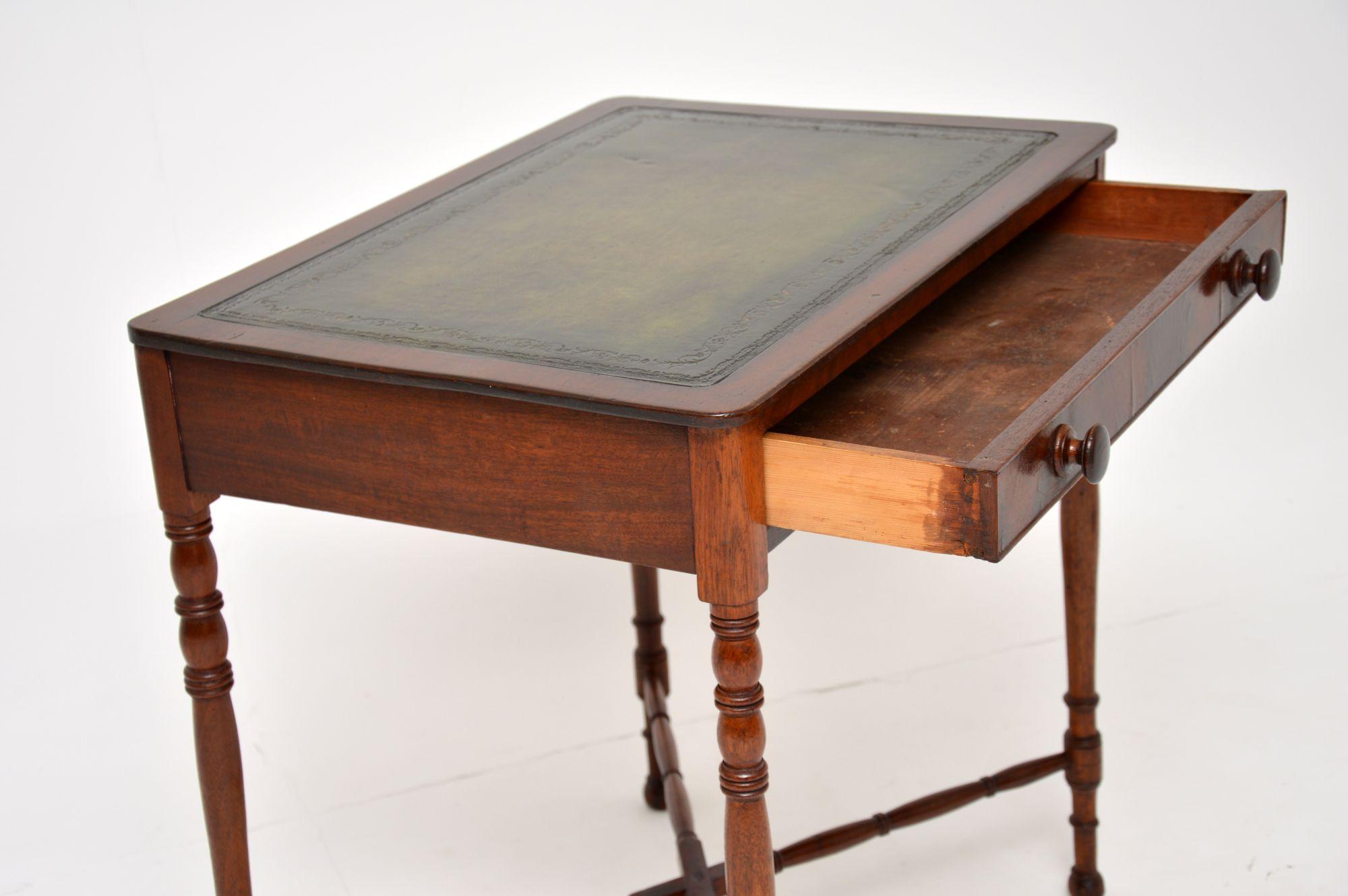 Antique Victorian Leather Top Writing Table / Desk 3