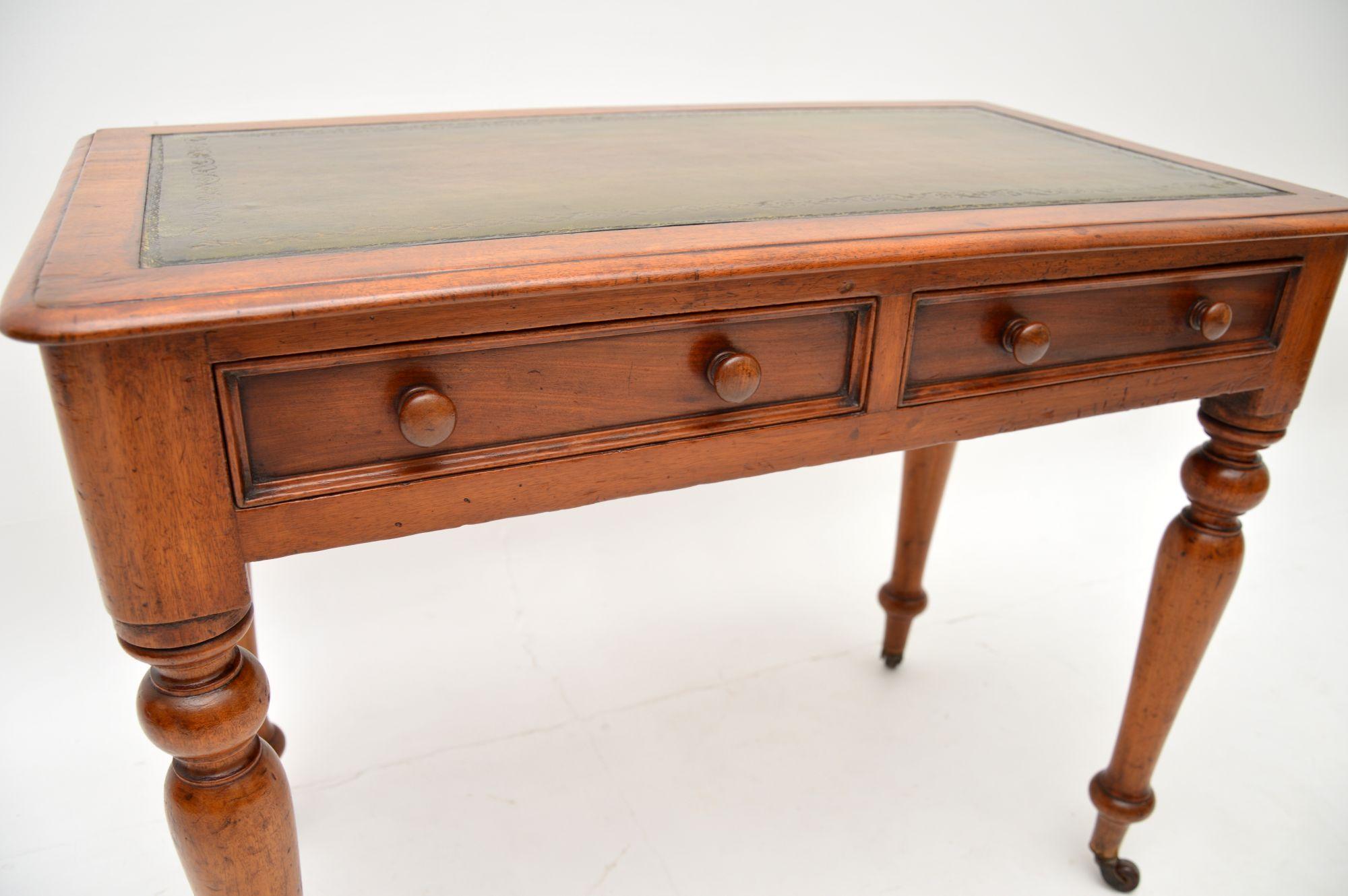Antique Victorian Leather Top Writing Table / Desk 2