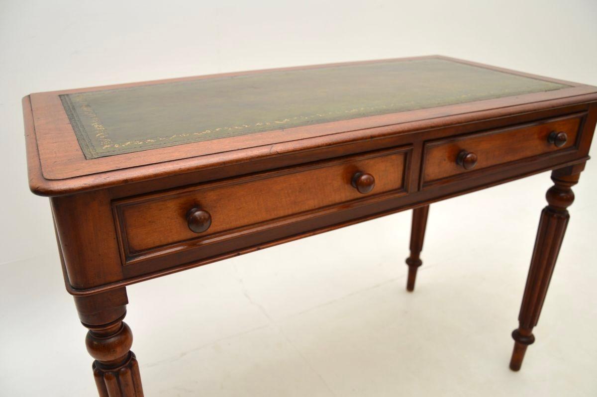 Antique Victorian Leather Top Writing Table / Desk 2