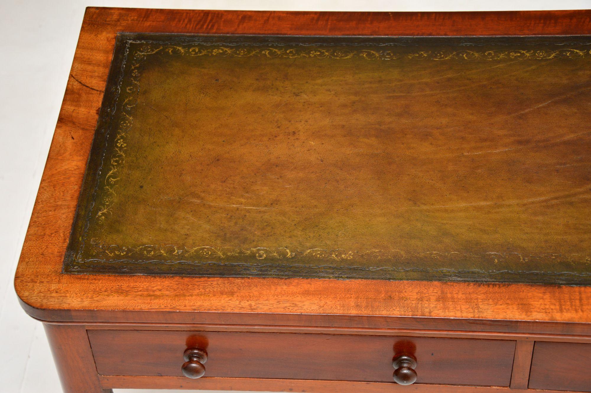 Antique Victorian Leather Top Writing Table / Desk 4