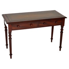 Antique Victorian Leather Top Writing Table / Desk