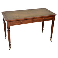 Antique Victorian Leather Top Writing Table / Desk