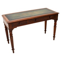 Antique Victorian Leather Top Writing Table / Desk