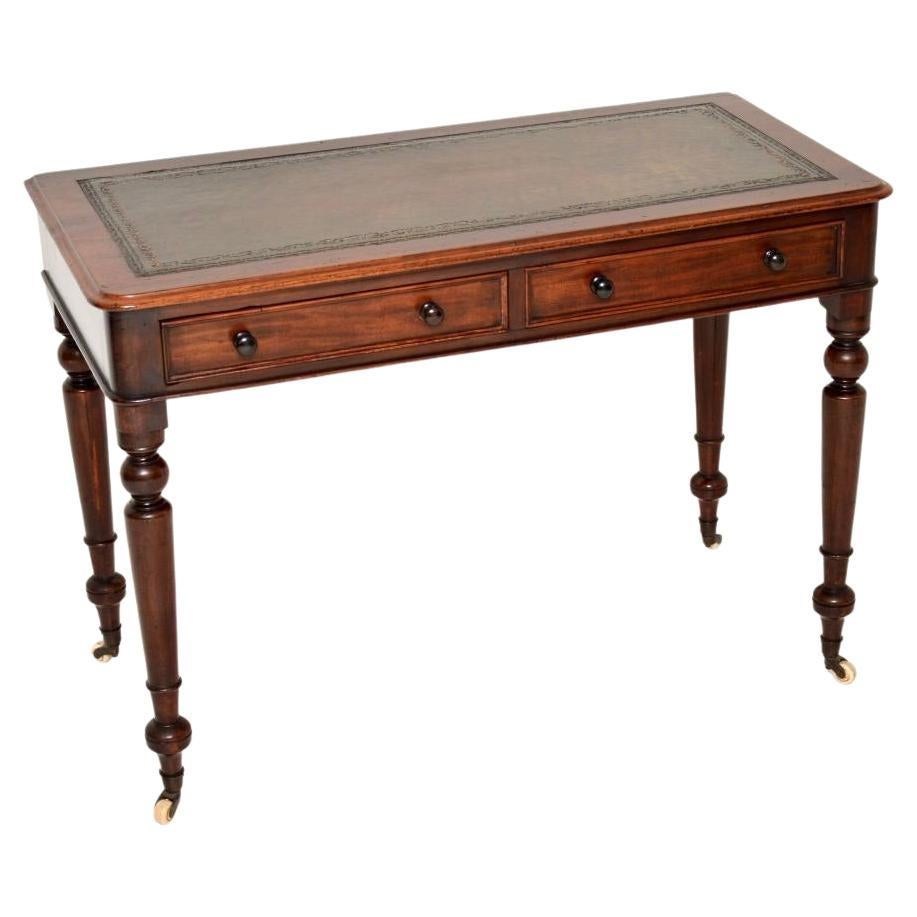 Antique Victorian Leather Top Writing Table / Desk For Sale