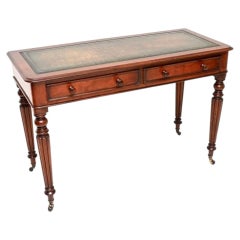 Antique Victorian Leather Top Writing Table / Desk
