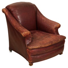 Antique Victorian Library Armchair