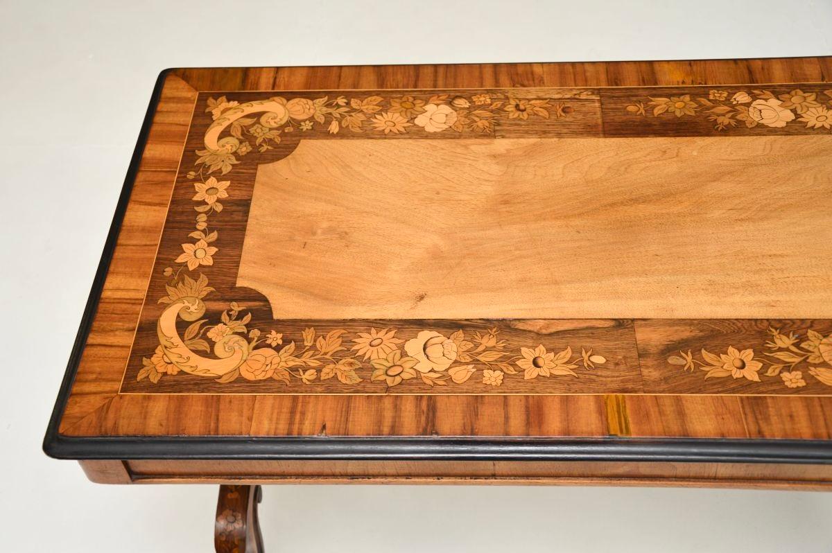 British Antique Victorian Library Table / Desk For Sale