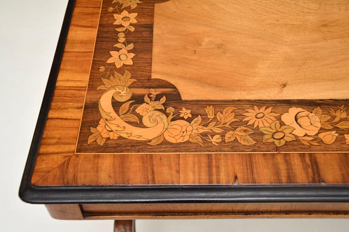 Wood Antique Victorian Library Table / Desk For Sale
