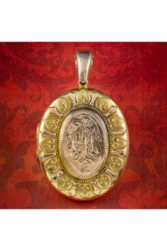 Antique Victorian Locket in 15 Carat Gold, circa 1890