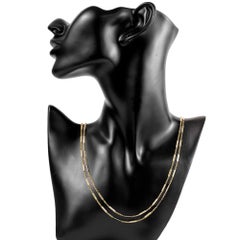 Antique Victorian Long 18k yellow Gold Guard Chain Circa 1890