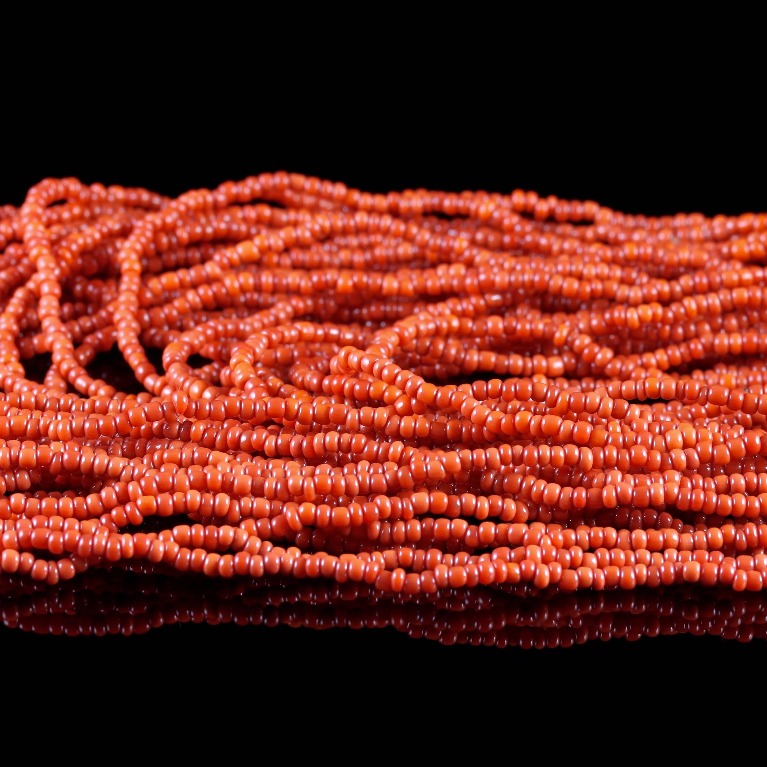 Antique Victorian Long Coral Necklace 1