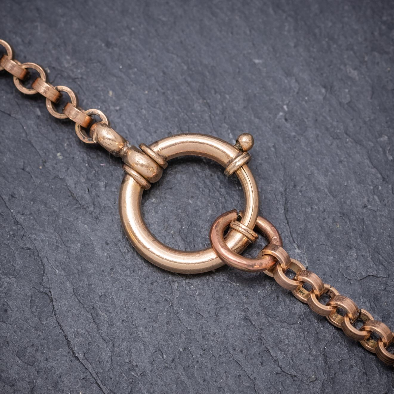 Women's Antique Victorian Long Guard Chain 18 Carat Gold Cased Silver, circa 1900 For Sale