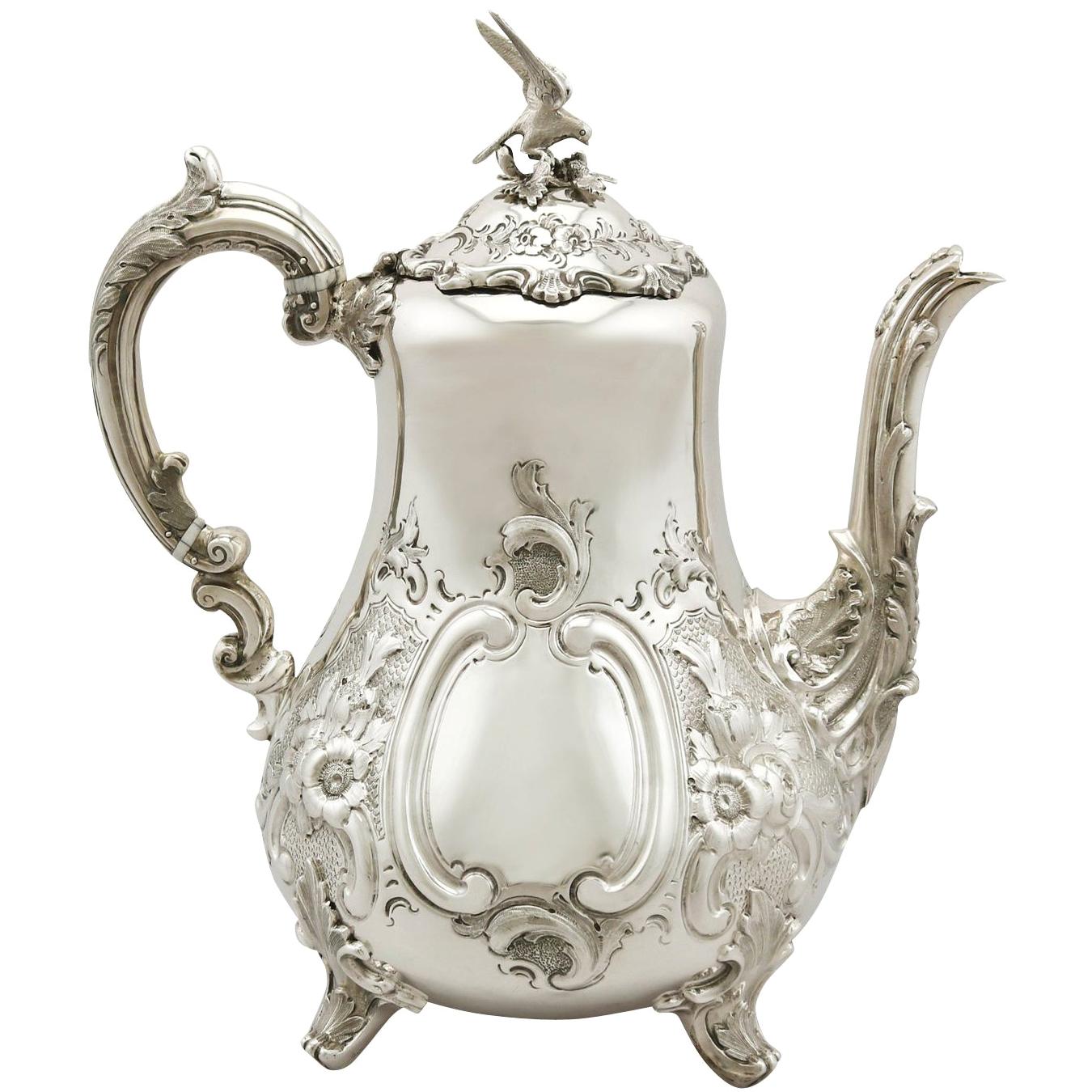 Antique Victorian Louis Style Sterling Silver Coffee Pot