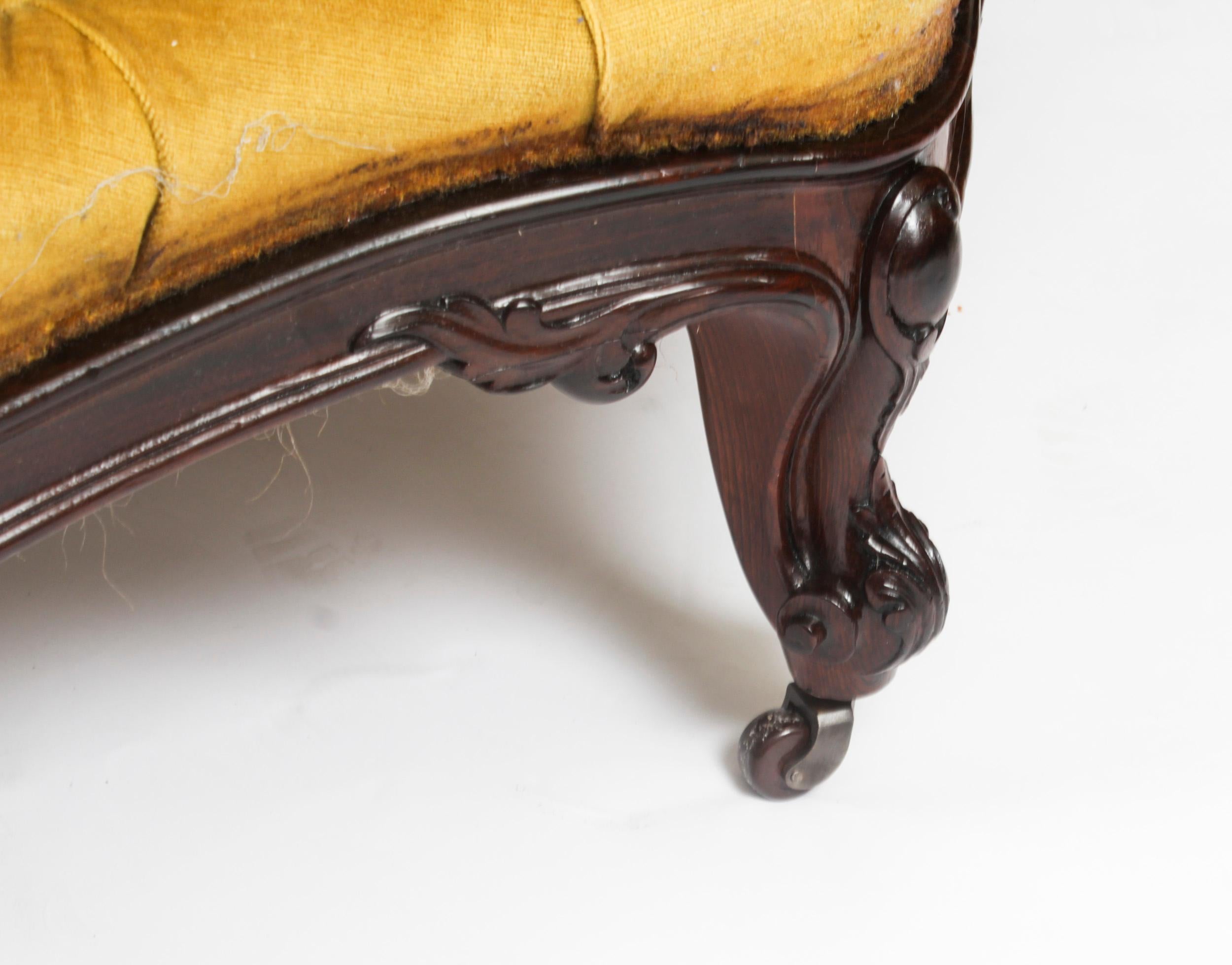 Antique Victorian Love Seat Conversation Settee 19th Century 4