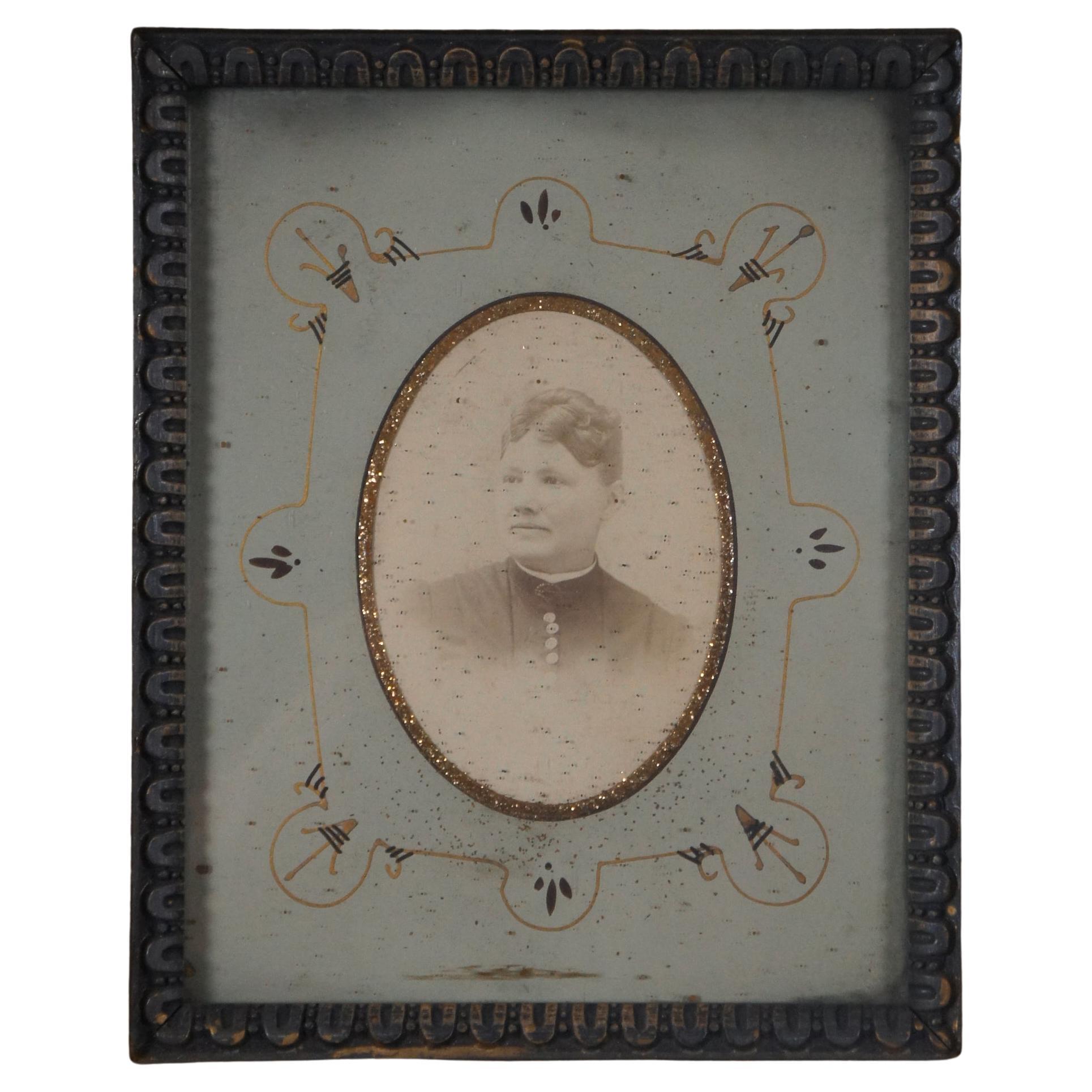 Antique Victorian Low Relief Giltwood Picture Art Photo Frame & Portrait