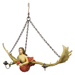 Antique Victorian Lusterweibchen, circa 1860